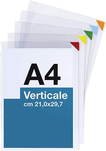 [SMCA779] SMCA779 - confezione 5 buste ADESIVE chiusura con calamita sull'angolo f.to A4