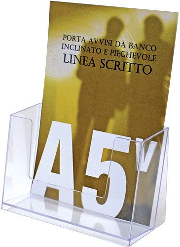 [SMET201] SMET201 - porta depliant da tavolo formato A5 a 1 posto