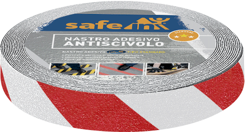 [SWDS25RW] SWDS25RW - rotolo antiscivolo tipo STANDARD h.mm 25 x m.18,3 colore ROSSO/BIANCO