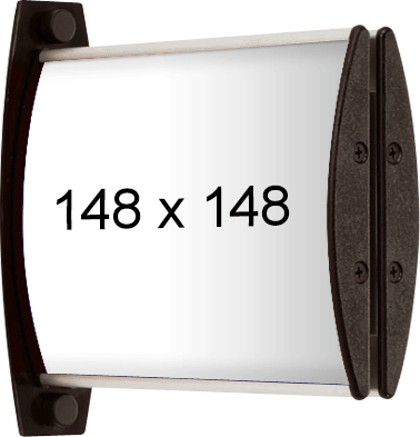 [TDC154] TDC154 - Targa murale bifacciale in alluminio con protezione frontale in PVC