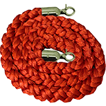 [TDVOR] TDVOR - cordone da m.2 in poliestere ROSSO attacchi ottone x colonnina ottone