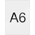 [TKLI105] TKLI105 - Targa murale trasparente piatta f.to A6