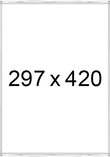 [TKPD420] TKPD420 - targa a parete senza cornice mm 297x420 (A3) con protezione frontale