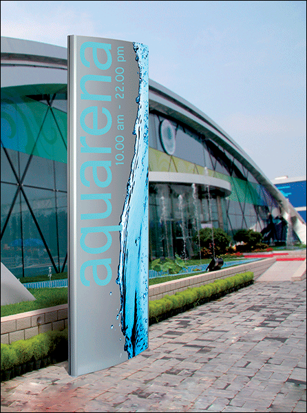 [TKTS400] TKTS400 - totem per esterni stampa esclusa larghezza mm 400