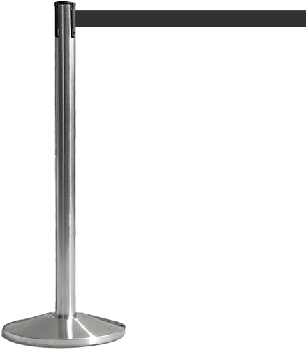 [TSB511N] TSB511N - colonnina SAFE IN modello BASIC acciaio spazzolato nastro NERO