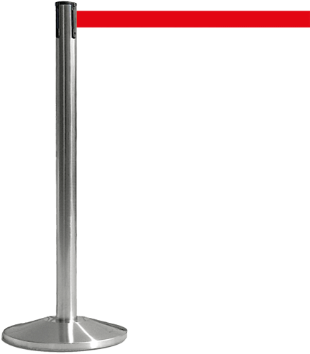 [TSB511R] TSB511R - colonnina SAFE IN modello BASIC acciaio spazzolato nastro ROSSO