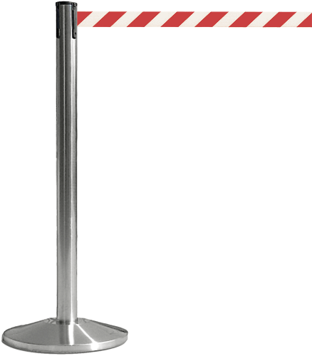 [TSB511RW] TSB511RW - colonnina SAFE IN modello BASIC acciaio spazzolato nastro ROSSO/BIANCO