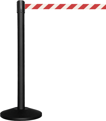 [TSB512RW] TSB512RW - colonnina SAFE IN modello BASIC nera opaca con nastro BIANCO/ROSSO