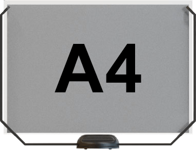 [TSMSA4O] TSMSA4O - porta avvisi formato A4 orizzontale per colonnine modulari Safein