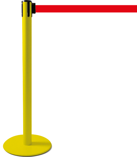 [TSP204R] TSP204R - colonnina SAFE IN modello PLUS colore giallo con nastro ROSSO