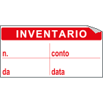 [U9755] U9755 - Foglio n.10 etichetta adesiva 40x20 mm INVENTARIO
