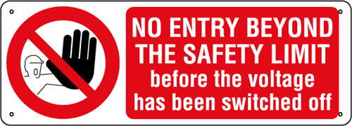 [YE1820K] YE1820K - Sign prohibition NO ENTRY BEYOND...