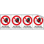 [YE95217B] YE95217B - Sheet n. 4 label NO ENTRY TO...