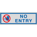 [YE96672] YE96672 - Label silver NO ENTRY