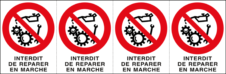 [YF95203B] YF95203B - Sheet n.4 label INTERDIT DE REPARER...