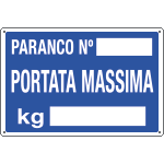 [2606] 2606 - Cartello informazione Paranco N.portata massima