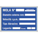 [2627] 2627 - Cartello informazione Mola N.Diametro Velocità