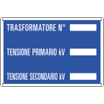 [2639] 2639 - Cartello informazione Trasformatore N.tensione