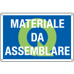 [2694] 2694 - Cartello qualità MATERIALE DA ASSEMBLARE