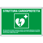 [2980] 2980 - cartello alluminio "Struttura Cardioprotetta"