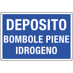 [3110] 3110 - Cartello informazione DEPOSITO.BOMBOLE IDROGENO
