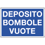 [3120] 3120 - Cartello informazione DEPOSITO BOMBOLE VUOTE