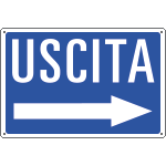 [3125] 3125 - Cartello informazione USCITA freccia a destra