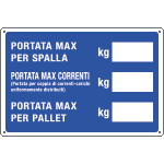[3128] 3128 - Cartello informazione PORTATA SPALLA/CORR.PESO MA per