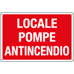 [3145] 3145 - Cartello informazione LOCALE POMPE ANTINCENDIO