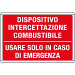 [3161] 3161 - Cartello informazione DISPOSITIVO INTERC.COMBUST.
