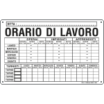 [3302] 3302 - Cartello ORARIO lavoro  turnisti