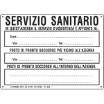 [3305] 3305 - Cartello tabella SERVIZIO SANITARIO
