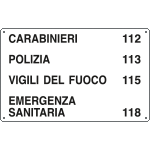 [3306] 3306 - Cartello telefoni di emergenza