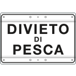 [3307] 3307 - Cartello DIVIETO DI PESCA