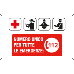 [3315] 3315 - Cartello NUMERO UNICO PER TUTTE LE EMERGENZE