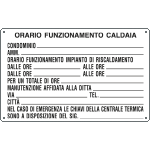 [3317] 3317 - Cartello ORARIO FUNZIONAM.CALDAIA