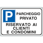 [3522] 3522 - Cartello parcheggio privato riservato a