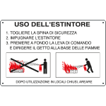 [3561] 3561 - Cartello USO DELL'ESTINTORE