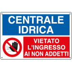 [3569] 3569 - Cartello multisimbolo ingresso CENTRALE IDRICA