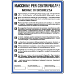 [3611] 3611 - Cartello NORME MACCHINE PER CENTRIFUGARE