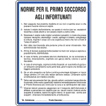 [3612] 3612 - Cartello NORME PRIMO SOCCORSO INFORTUNATI