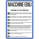 [3613] 3613 - Cartello NORME PER MACCHINE EDILI