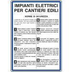 [3614] 3614 - Cartello NORME IMPIANTI ELETTR. CANTIERI EDILI