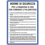 [3617] 3617 - Cartello NORME MANOVRA GRU A PULSANTIERA