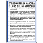 [3621] 3621 - Cartello ISTRUZ. MANOVRA MONTAMOBILI