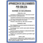 [3624] 3624 - Cartello NORME APPARECCHI SOLLEV. EDILIZIA