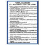 [3626] 3626 - Cartello NORME IMPIEGO ESPLOSIVI DA MINA
