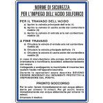 [3628] 3628 - Cartello NORME IMPIEGO ACIDO SOLFORICO