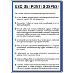[3629] 3629 - Cartello NORME USO PONTI SOSPESI