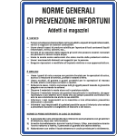 [3630] 3630 - Cartello NORME ADDETTI AI MAGAZZINI